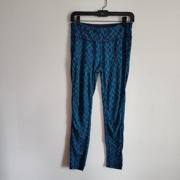 Prana Pants - Ladies SZ M Prana Turquoise /Purple Workout Leggings